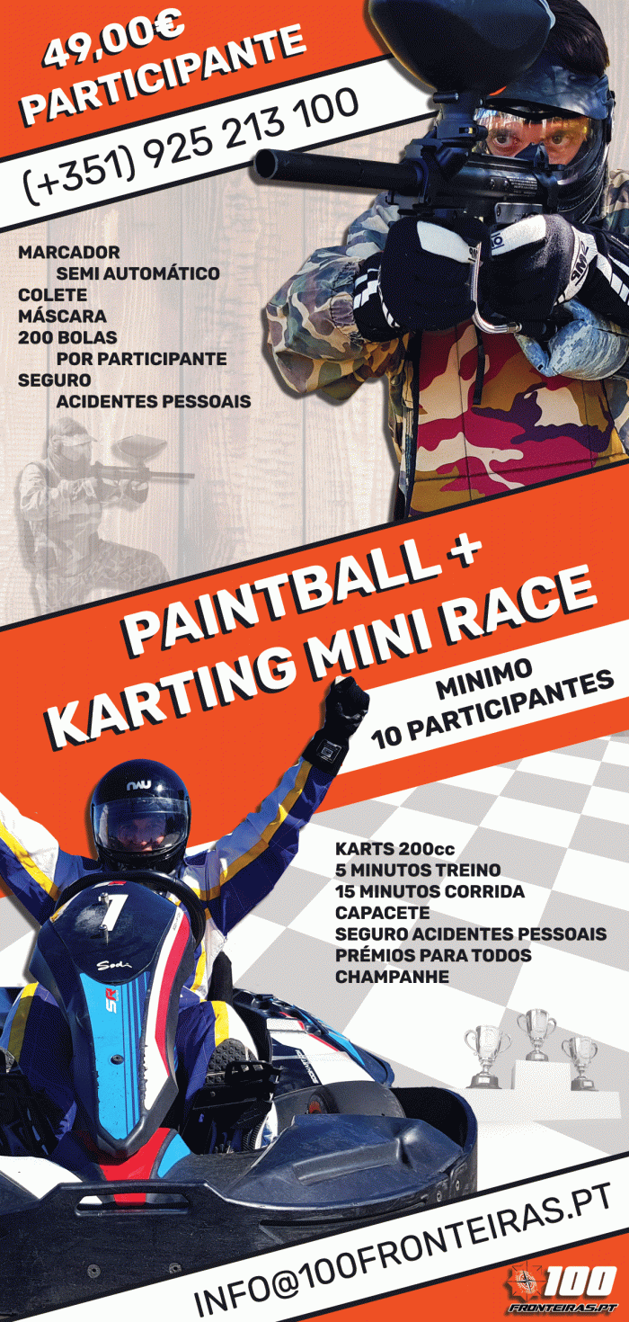 Paquete de paintball y karting